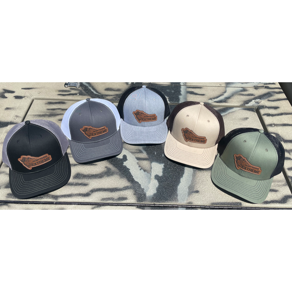 New Bowfishing Extreme Leather Patch Hat