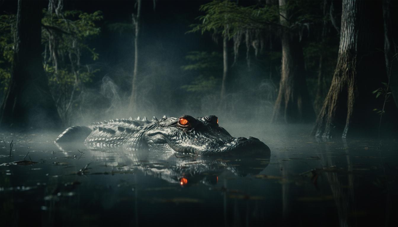 Alligator hunting background